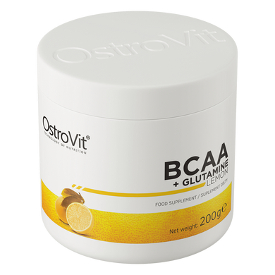 Ostrovit, BCAA+Глутамін, BCAA + Glutamine, лимон, 200 г (OST-61157), фото