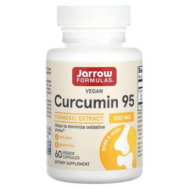 Jarrow Formulas, куркумин 95, 500 мг, 60 растительных капсул (JRW-14004), фото