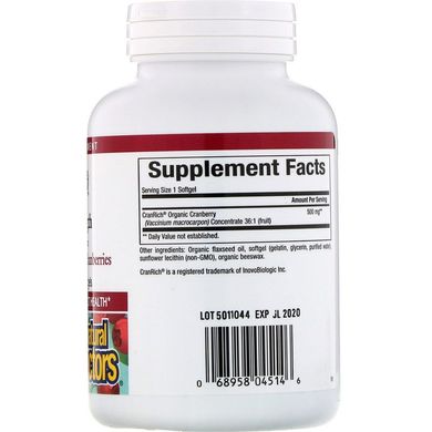 Журавлина екстракт (суперконцентрат), Cranberry Concentrate, Natural Factors, 500 мг, 90 капсул (NFS-04514), фото