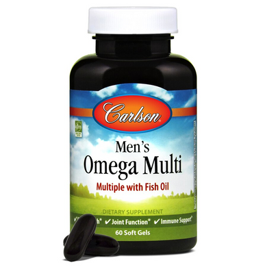 Мультивітаміни для чоловіків з Омегою-3s, Men's Omega Multi, Carlson Labs, 60 капсул (CAR-40310), фото