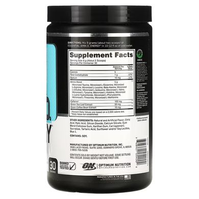 Optimum Nutrition, Essential Amin.O. Energy, чорничне мохіто, 270 г (OPN-05400), фото