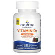 Nordic Naturals, Жевательные таблетки с витамином D3, со вкусом лесных ягод, 1000 МЕ, 60 шт (NOR-31140)