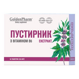 Golden Pharm, Пустырник экстракт с витамином В6, 50 таблеток (GLF-47349), фото