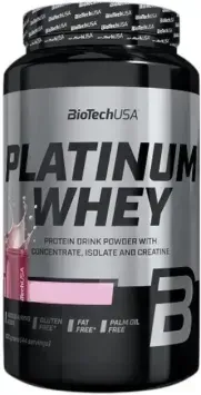 Сироватковий протеїн Biotech Platinum Whey | полуниця - 1000 г, фото