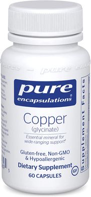 Мідь (гліцинат), Copper (glycinate), Pure Encapsulations, 60 капсул (PE-00069), фото