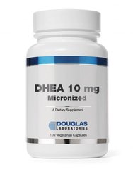 Дегидроэпиандростерон, DHEA, Douglas Laboratories, измельченный, 10 мг, 100 капсул (DOU-20051), фото
