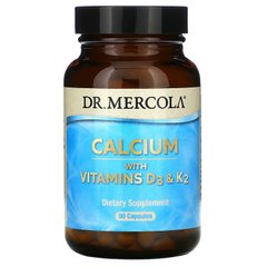 Dr. Mercola, Кальций с витаминами D3 и К2, 90 капсул (MCL-01995), фото