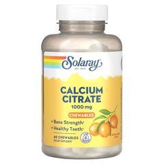 Solaray, Цитрат кальцію, натуральний апельсин, 250 мг, 60 жувальних пігулок (SOR-04584), фото