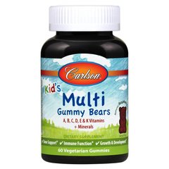 Мультивитамины для детей, Kid's Multi, Carlson Labs, вкус малины, 60 жевательных конфет (CAR-49330), фото
