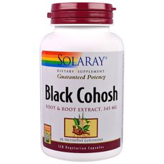 Клопогон (Цимицифуга), Black Cohosh, Solaray, 545 мг, 120 капсул (SOR-03170), фото