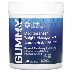 Life Extension, Gummy Science, средиземноморское средство для коррекции веса, натуральная голубика, 60 жевательных таблеток (LEX-25060), фото