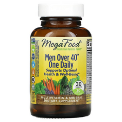 MegaFood, Men Over 40, мультивитамины для мужчин старше 40 лет, для приема один раз в день, 30 таблеток (MGF-10268), фото