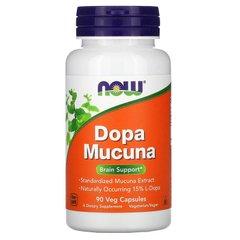 Now Foods, Dopa Mucuna, 90 рослинних капсул (NOW-03092), фото