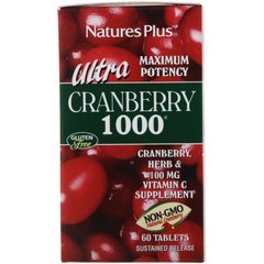 Nature's Plus, Ultra Cranberry 1000, 60 таблеток (NAP-03952), фото