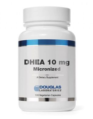 Дегідроепіандростерон, DHEA, Douglas Laboratories, подрібнений, 10 мг, 100 капсул (DOU-20051), фото