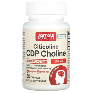 Jarrow Formulas, Citicoline, CDP Choline, 250 мг, 60 капсул (JRW-20012), фото