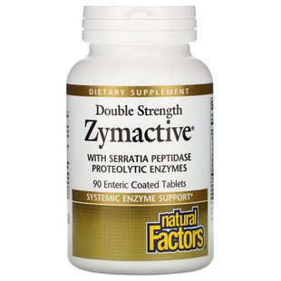 Natural Factors, Zymactive, двойная сила действия, 90 таблеток с кишечнорастворимой оболочкой (NFS-01750), фото