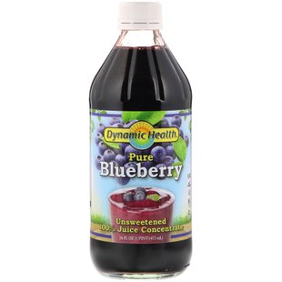 Чорничний концентрат, Blueberry Juice, Dynamic Health, рідкий, 473 мл (DNH-10066), фото