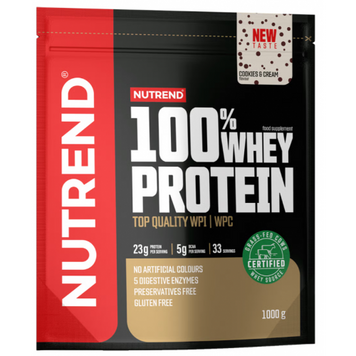 Сывороточный протеин Nutrend 100% Whey Protein | печенье и крем - 1000 г, фото