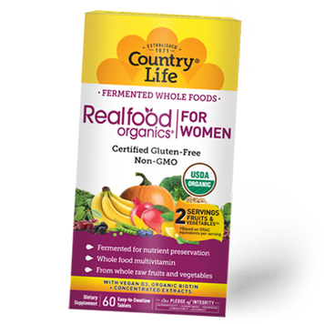 Мультивітаміни для жінок Country Life Realfood Organics - 60 таблеток, фото