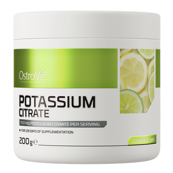 Ostrovit, Potassium Citrate, Цитрат калію в порошку, лимон + лайм, 200 г (OST-90817), фото