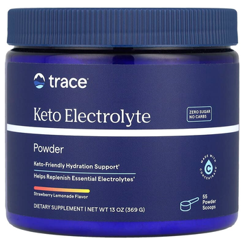 Кетоелектроліти в порошку Trace Minerals Keto Electrolyte Powder | полуничний лимонад - 369 г, фото
