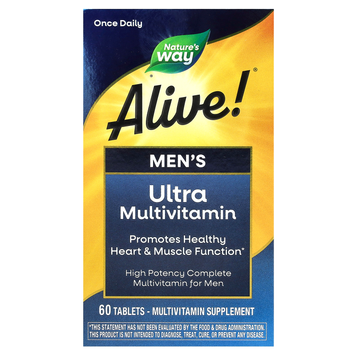 Мультивітаміни для чоловіків Nature's Way Alive! Men's Ultra Multivitamin - 60 таблеток, фото
