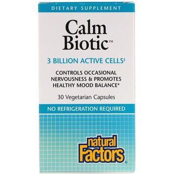 Успокаивающий пробиотик, Calm Biotic, Natural Factors, 30 капсул (NFS-01860), фото