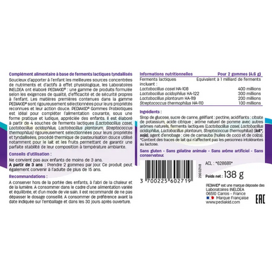 Pediakid, Пробиотики для детей, Radiergummis Probiotischen, 60 жевательных конфет (PED-02719), фото