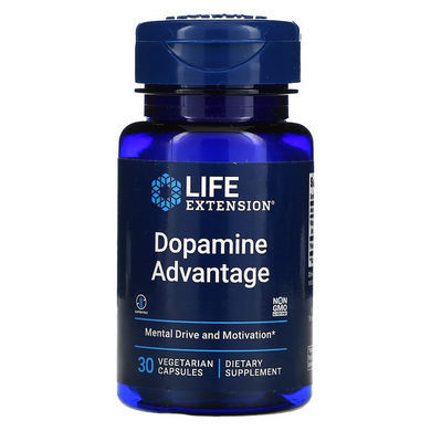 Life Extension, Dopamine Advantage, 30 вегетарианских капсул (LEX-24130), фото