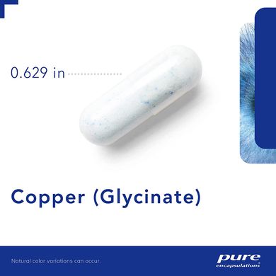Мідь (гліцинат), Copper (glycinate), Pure Encapsulations, 60 капсул (PE-00069), фото