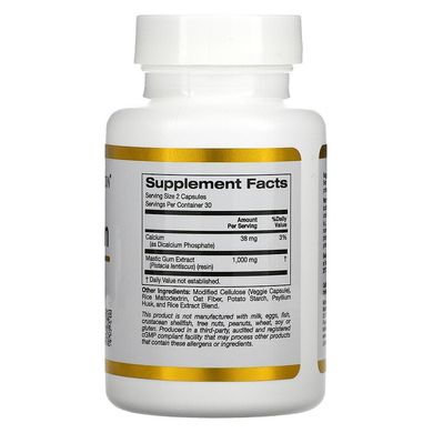 California Gold Nutrition, мастиковая смола, 500 мг, 60 растительных капсул (CGN-01837), фото