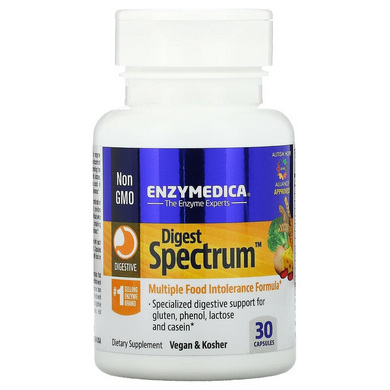 Enzymedica, Digest Spectrum, ферменти для травлення, 30 капсул (ENZ-29170), фото
