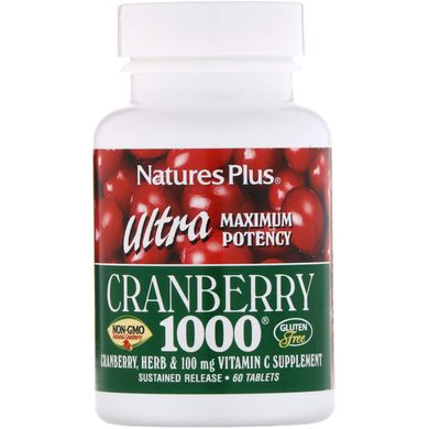 Nature's Plus, Ultra Cranberry 1000, 60 таблеток (NAP-03952), фото