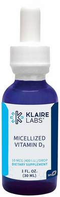 Витамин Д3 (Micellized Vitamin D3), Klaire Labs, жидкий, 30 мл (KLL-01246), фото