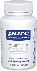 Vitamin A, Pure Encapsulations, 10,000 МЕ, 120 caps (PE-01333), фото