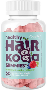 Ostrovit, Комплекс для волосся, Healthy Hair Koala Gummies, 60 жувальних цукерок (OST-22869), фото