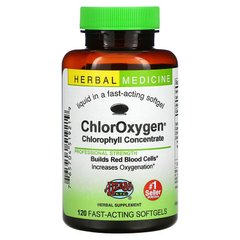Herbs Etc., ChlorOxygen, концентрат хлорофілу, 120 швидкодіючих м'яких капсул (HEC-51921), фото