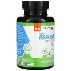 Zenwise Health, омега-3, 6, 9 и ДГК DHAhi для веганов, 60 мягких таблеток (ZNW-59044), фото