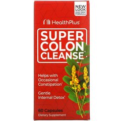 Health Plus, Super Colon Cleanse, чудовий засіб для очищення товстої кишки, 60 капсул (HPI-08762), фото