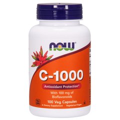 Now Foods, C-1000, со 100 мг биофлавоноидов, 100 растительных капсул (NOW-00690), фото