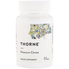 Thorne Research, Цитрат калия, 99 мг, 90 растительных капсул (THR-24002), фото