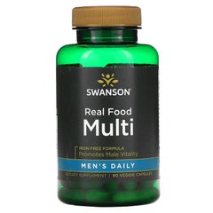 Swanson, Men's Daily, Real Food Multi, без железа, 90 растительных капсул (SWV-21036), фото