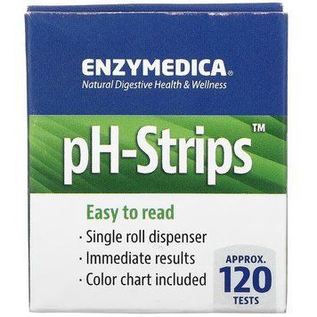 Тест-система Enzymedica pH Test Strips | смужки для визначення рівня pH - стрічка довжиною приблизно 4,87 метра, фото