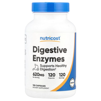 Пищеварительные ферменты 620 мг Nutricost - 120 капсул, фото