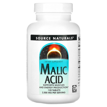 Source Naturals, яблочная кислота, 2500 мг, 120 таблеток (SNS-02780), фото