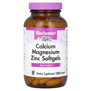 Bluebonnet Nutrition, кальций, магний, цинк, 120 желатиновых капсул (BLB-00701), фото