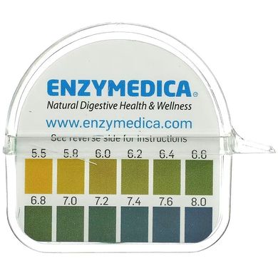 Enzymedica, Тест-полоски для определения уровня pH, 16-футовая катушка (ENZ-23112), фото