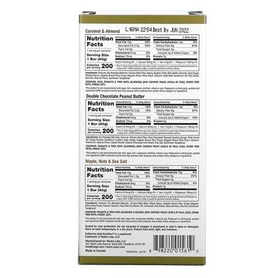 California Gold Nutrition, Перекусы, упаковка со снек-батончиками, 3 батончика по 40 г (CGN-01561), фото
