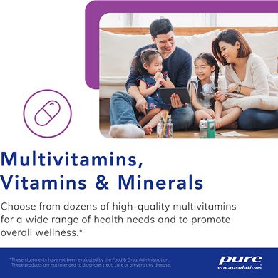 Мультивитамины для детей, Junior Nutrients, Pure Encapsulation, 120 капсул, (PE-01317), фото